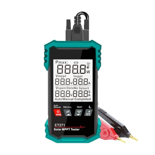 Image of Solar Systems Tester for 1600W Power Measurement MPPT Efficiency Analysis Multifunction MPPT Meter Solar Panel Tester Photovoltaic Multimeter