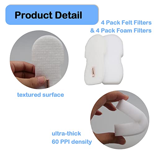 Yuefeng Replacement Filter For Shark Hz3002 Hz3000 Stratos Ultralight Corded Stick Vacuum, Replace Part Xffkhz3000 Xhfhz3000, 2+ 4 Pack Foam Filter And Felt Filter #TOP3