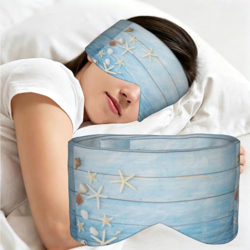 Tabla náutica vintage con forma de estrella de mar, Antifaz para dormir, ideal para el hogar, viajes y trabajo por turnos. Cubre completamente los ojos y bloquea la luz.