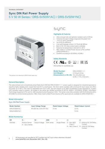Alimentation à découpage DRS-5V50W1AZ protégeant vos circuits contre les surcharges - 4