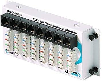 Steren 8 Port Network Hub - FastHome Cat 5E Termination Data Hub Module - High-Speed Network Connector for Home & Office