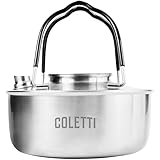 COLETTI Boston Stovetop Kettle — Stainless Steel Camping Kettle, Camp Tea Pot...