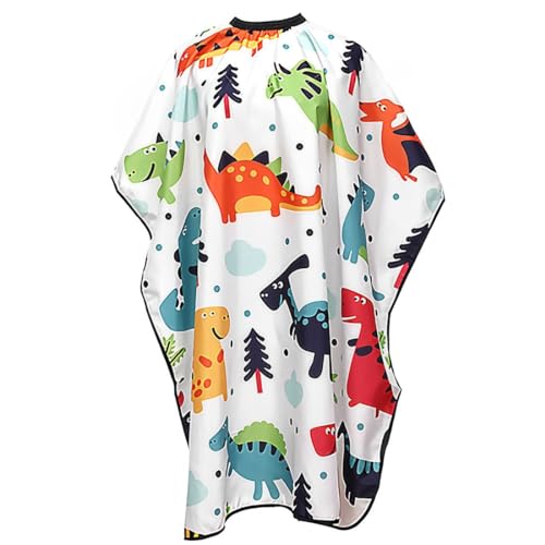 KOQAIIZ 1 Pezzi Mantella da Parrucchiere per Bambini, Regolabile Mantelle da Barbiere di Dinosauro, Mantello Impermeabile Taglio di Capelli Mantello per Ragazzi per Ragazzi e Ragazze