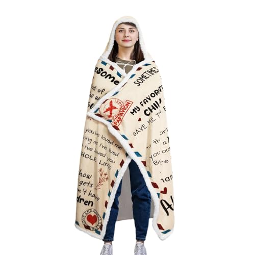 Manta para el Día de la Madre - Manta de cumpleaños para mamá cálida | Suave diseño de sobre con capucha de franela, edredón lavable a máquina para mujeres, para aire acondicionado, decoración del