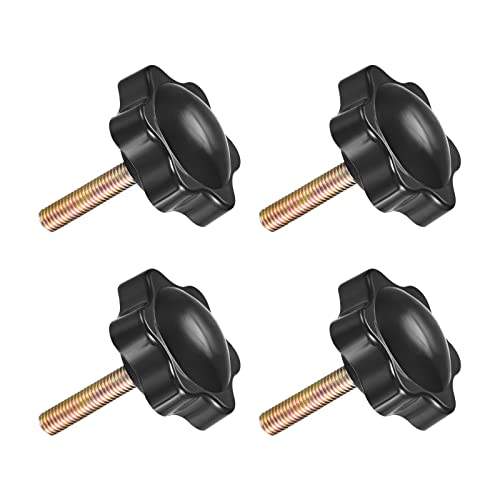 METALLIXITY Clamping Handle Screw Knobs (M5x25mm) 4Pcs, Metal Star-Shape Grip - for Housing Construction, Lathe Machine, Industry Equipment