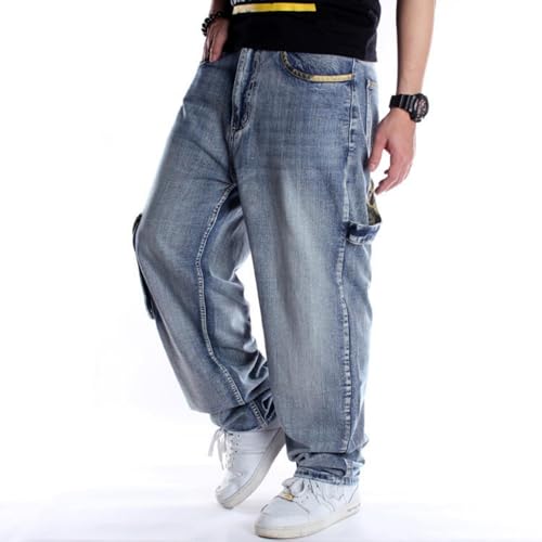 Y2k Jeans Men Vintage Baggy Skateboard Pants Loose Fit Hip Hop Cargo Jeans Streetwear2