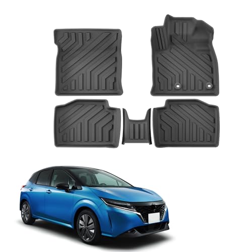 FOR 新型ノートe13 ノートe‐POWER オーラAR系 (2020年〜現行)立体フロアマット 取付簡単 防水 滑り止め 汚れ防止 TPE素材 カスタマイズパーツ 車種専用設計 保護アクセサリー ノート アクセサリー (1-2列目用)