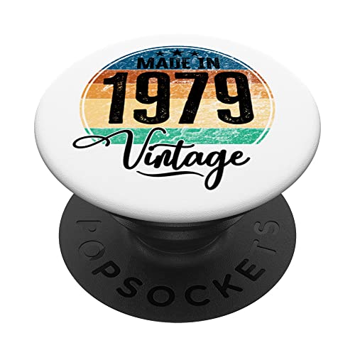 Birthday Vintage Año de nacimiento 1979 cumpleaños bday PopSockets PopGrip Intercambiable
