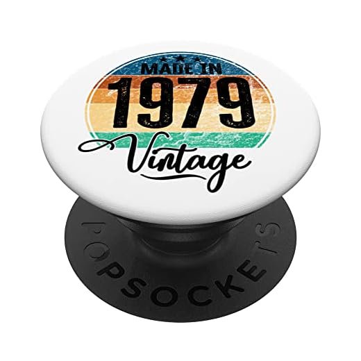 Birthday Vintage Año de nacimiento 1979 cumpleaños bday PopSockets PopGrip Intercambiable