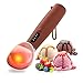 Heated Ice Cream Scoop Rechargeable, IP67 Waterproof Electric Warming Ice Cream Scooper with LED Display, Heats to 70°C for Hard Ice Cream, Easy for Seniors & Kids (Brown)