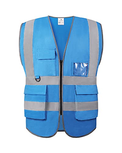 Vicrr High Visibility Safety Vest With Reflective Strips Pockets, Work Vest For Men & Women #TOP9
