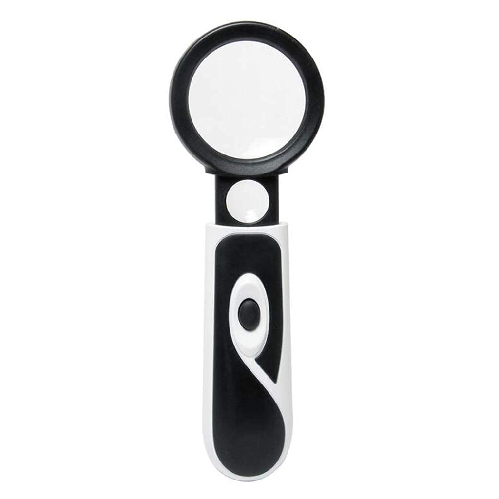 Lupa de Mano iluminada 3,5X 20x para Leer Libros Lupa telescópica Doble tasa Led portátil de Vidrio de Mano