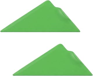 2PCS Triangle Contour Car Window Tint Squeegee Tools, Flexible Multi-Edge Car Wrap Card Scraper for Corner & Slot, Auto Body Vinyl Film Installation Application (Green)