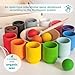 Imagen de Ulanik Bolas en Tazas Clasificador de Madera Juguetes Montessori para Bebes 1 año + Juegos Educativos para Aprendizaje de Clasificación de Colores y Conteo