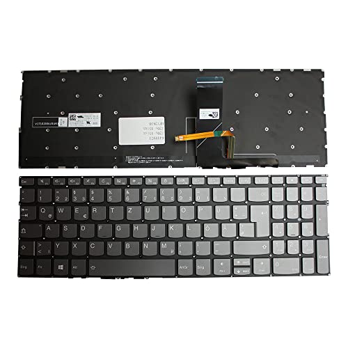 Clavier pour Lenovo HQ21011712000 PC portable de rechange gris Allemand