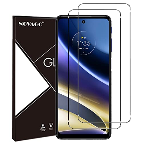 NOVAGO compatible avec Motorola Moto G51 5G - Pack de 2 films vitre protection ecran verre trempé résistant anti choc et anti explosion d'écran (Transparent)