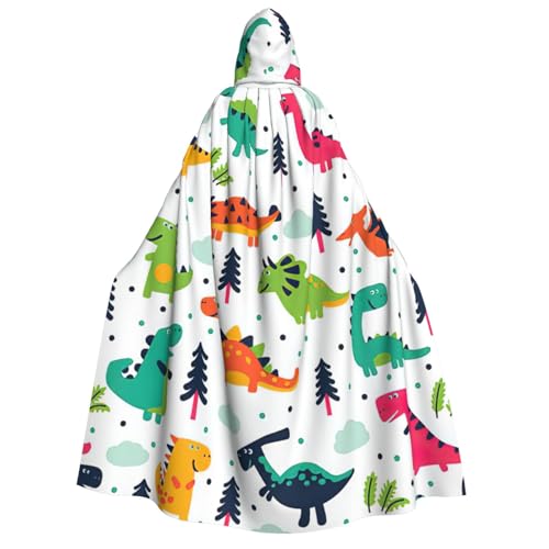 Cape de déguisement dinosaure coloré costume sorcière et cosplay à capuche