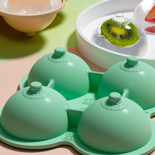 Molde de silicona para cubos de hielo TiaoBug verde miniatura 2