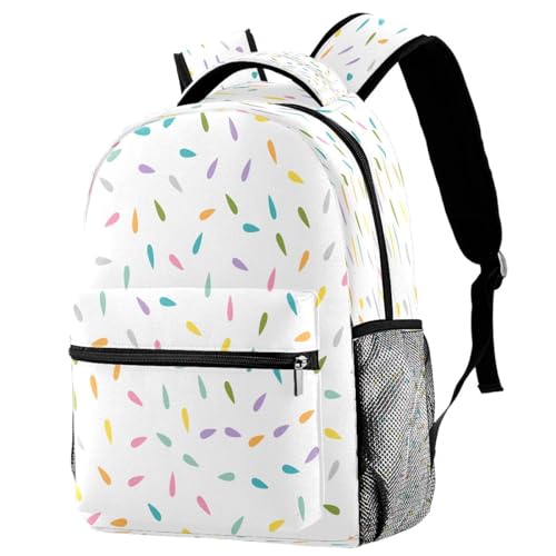 Sac à dos filles et adolescents grand format multicouleur style Memphis