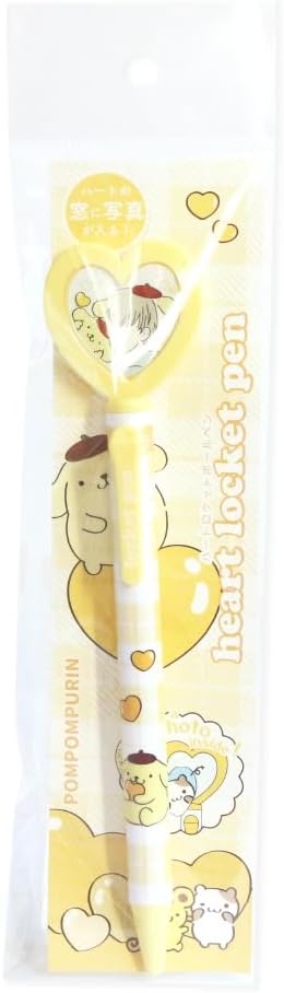 Epoch Chemical Sanrio Oil-based Ballpoint Pen, Heart Rocket Ballpoint Pen, 0.7mm, Pom Pom Pudding, 1333-0720