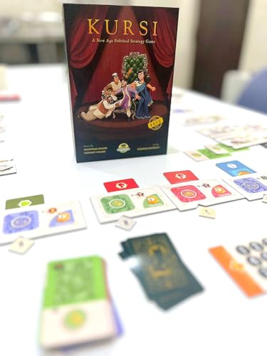 Image of Kursi | A New Age Political Strategy Game | 2-4 Players, Age 14+ | Manage Your Political Parties & Candidates! Rally, Campaign and Win Elections | Board Game for Teens and Adults