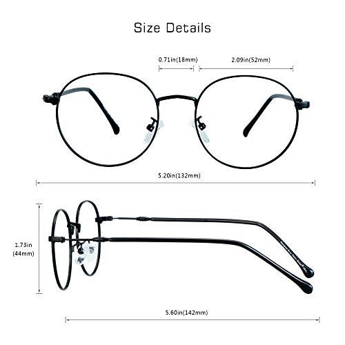 Image of VisionGlobal Blue Light Blocking Glasses for Women Men, Computer Reading, TV Glasses, Stylish Oval Frame