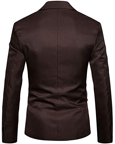 HENGAO Men's Casual One Button Blazer Jacket3