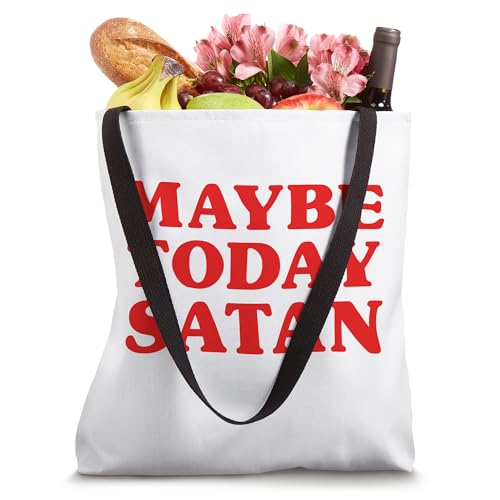 Bolsa Tote Maybe Today Satan miniatura 4