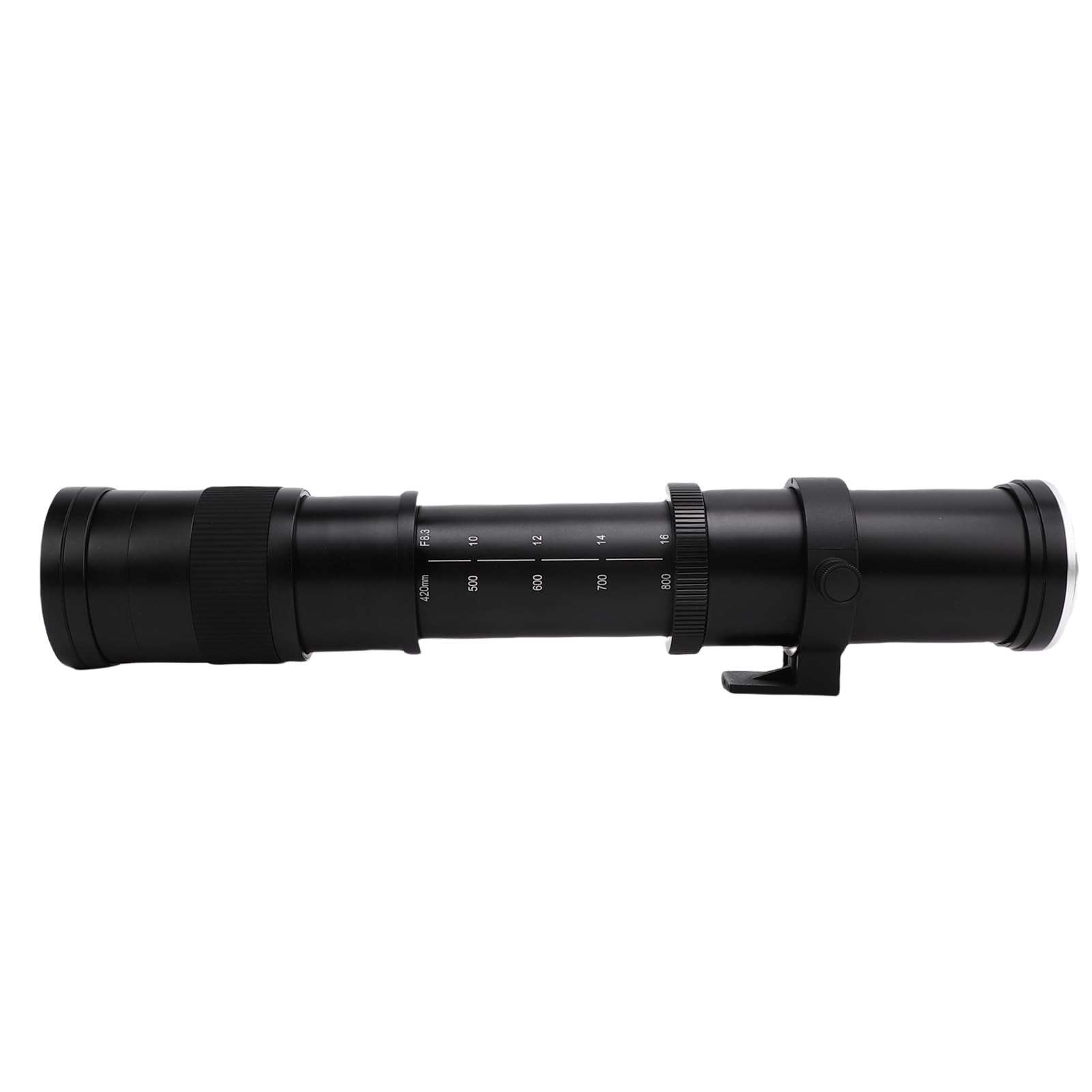 Lazmin112 420-800mm F8.3 Obiettivo Teleobiettivo Zoom, Per Attacco F Fotocamera Reflex, Messa a Fuoco Manuale, Angolo Di Visione 6°, Vetro Ottico, Rivestimento Multistrato Mc Coate (Nero)