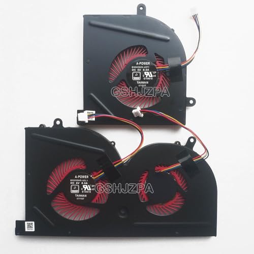GSHJZPA CPU + GPU Ventilador refrigeración Compatible para MSI WS63 7RK-2 7RK-4 7RK-6 MS-16K2 WS63VR 7RL MS-16K3 5V 0.5A