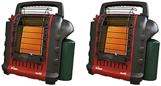 Mr. Heater MH-F232000 Portable Buddy 9,000 BTU Propane Gas Radiant Heater with Piezo Igniter for Outdoor Camping, Job Site, Hunting, and Tailgates, Red (2 Pack)