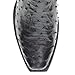 Vaccari Men's Henry Genuine Black Full Quill Ostrich Leather Narrow Square Toe Cowboy Boots - 8 D