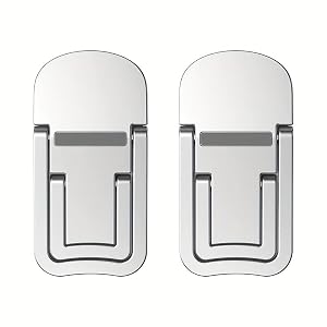 Adjustable Laptop Stand Foldable Portable Laptop Riser for Notebooks Elevated Laptop Holder 2Pcs Silver