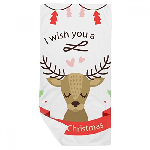 Serviette de bain de Noël multicolore 35x70cm drap doux - 2