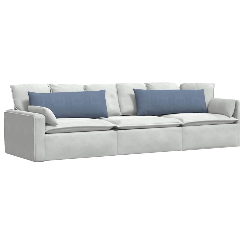 Set di 2 cuscini da divano, blu, 120 x 40 cm, in elegante tessuto a coste, moderni cuscini decorativi con rivestimento sfoderabile e morbida imbottitura in poliestere, per divano, divano e