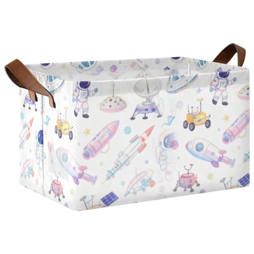 miaozhen Panier de rangement en forme de cube avec poignées pour organiser des livres, des étagères, des placards - Violet