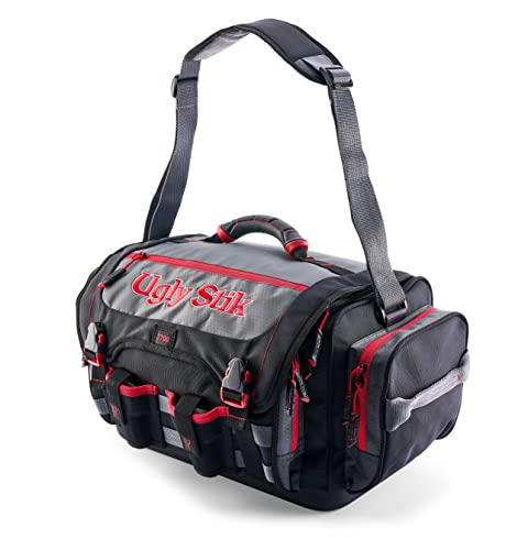 Ugly Stik 3700 Tackle Bag, Durable and Convenient Fishing Tackle Bag, Molded Waterproof Base, Spacious Storage, Adjustable Storm Flap, MOLLE Attachment Points