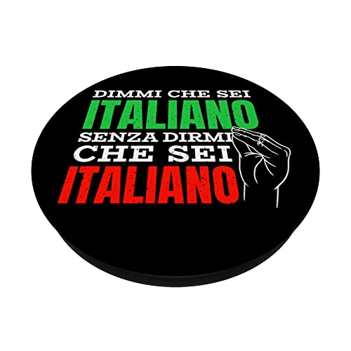 Tell me you are Italian without telling me you are Italian PopSockets Swappable PopGrip, Black - Image 2