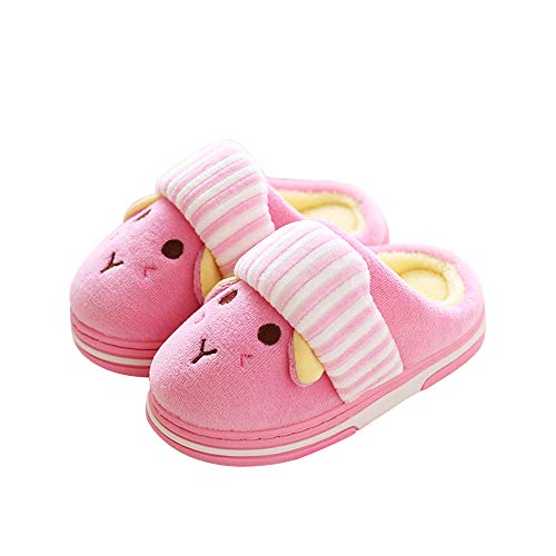 Maybolury Boys Girls Home Slippers,Kids Cute Fur Lined Warm House Slippers Winter Indoor Shoes