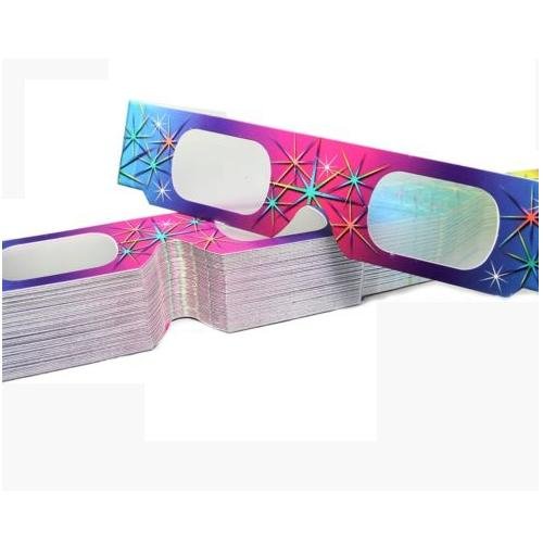 Fireworks Diffraction Glasses (50 Rainbow Spectrum Frames + 1 Exclusive Bonus Pair) - Foldable Paper/Cardboard Frames - 51 Glasses Total #TOP2