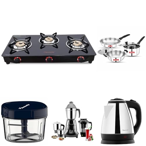 Butterfly kitchen family set (6 items) including Gas Stove,Cookware set,kettle,mixer,chopper and cooker