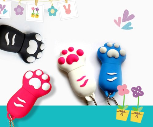 16 Go Fantaisie Pattes Ours Cartoon Motif Chat Noir/Stylo Clé USB Flash Drive Mémoire Stick GIF.