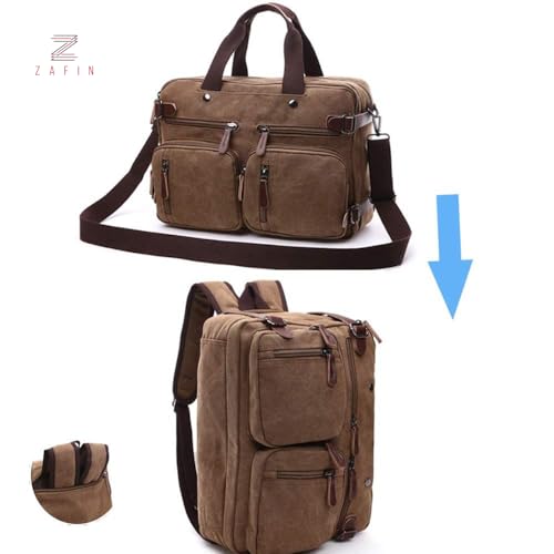 Bolsa Transversal Pasta Mensageiro Grande De Lona Com Bolsos Externos Resistente Com Alça De Ombro D