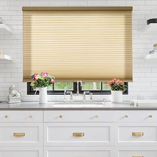 Chicology Cellular Shades , Window Blinds Cordless , Blinds For Windows , Window Shades For Home , Window Coverings , Cellular Blinds , Door Blinds , Morning Croissant, 30"W X 64"H #TOP2