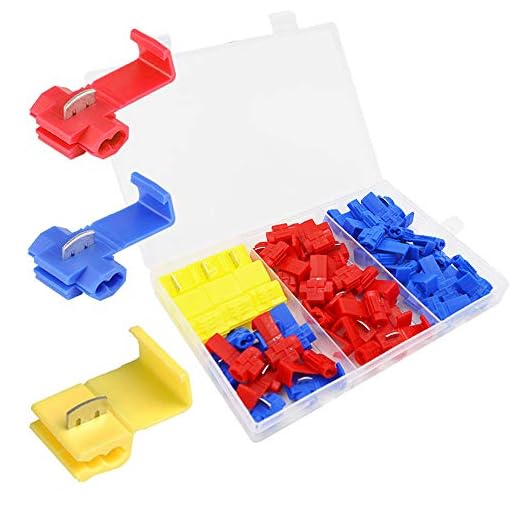 Senven® 50Pcs Scotch Lock Empalme Rápido, Conector Cable Bloqueo Scotch, Scotch Lock Quick Splice Wire Conector, Terminal de Cable Rapida Splice Conector –– 22Pcs Rojo, 22Pcs Azul, 6Pcs Amarillo