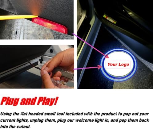 Miniatura 4 de YYXSYY 4 luces de puerta de coche HD luz fantasma de bienvenida compatible con la serie 134567MXZGT