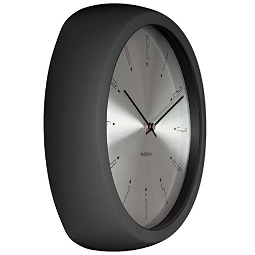 Karlsson Aesthetic Wall Clock, Aluminium, Black, One Size #TOP1