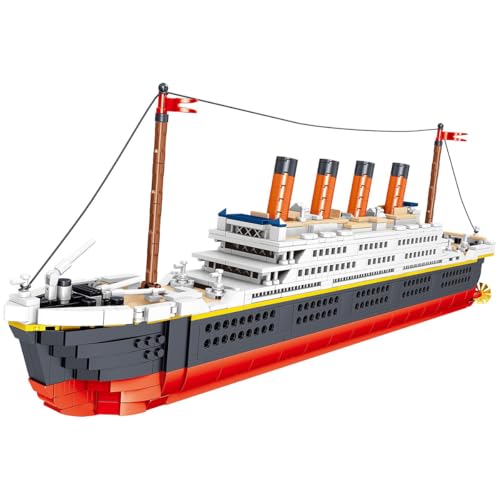 DAHONPA Titanic Model Micro Building Block Set 1288 Pieces with Stand Cruise Ship Titanic Model with Figures Display and Collect Toy Gifts for Kid and Adult