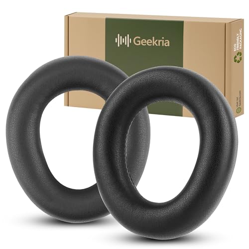 Almohadillas de repuesto Geekria para auriculares Beyerdynamic AVENTHO 300, cojines de espuma de memoria y cuero sintético, color negro miniatura 1