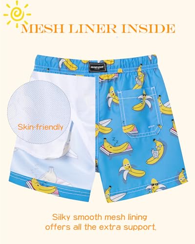Image of SURF CUZ Surfcuz Little Boys Swim Trunks UPF 50+ Toddler Beach Shorts Swimsuit Kids Quick Dry Swimwear